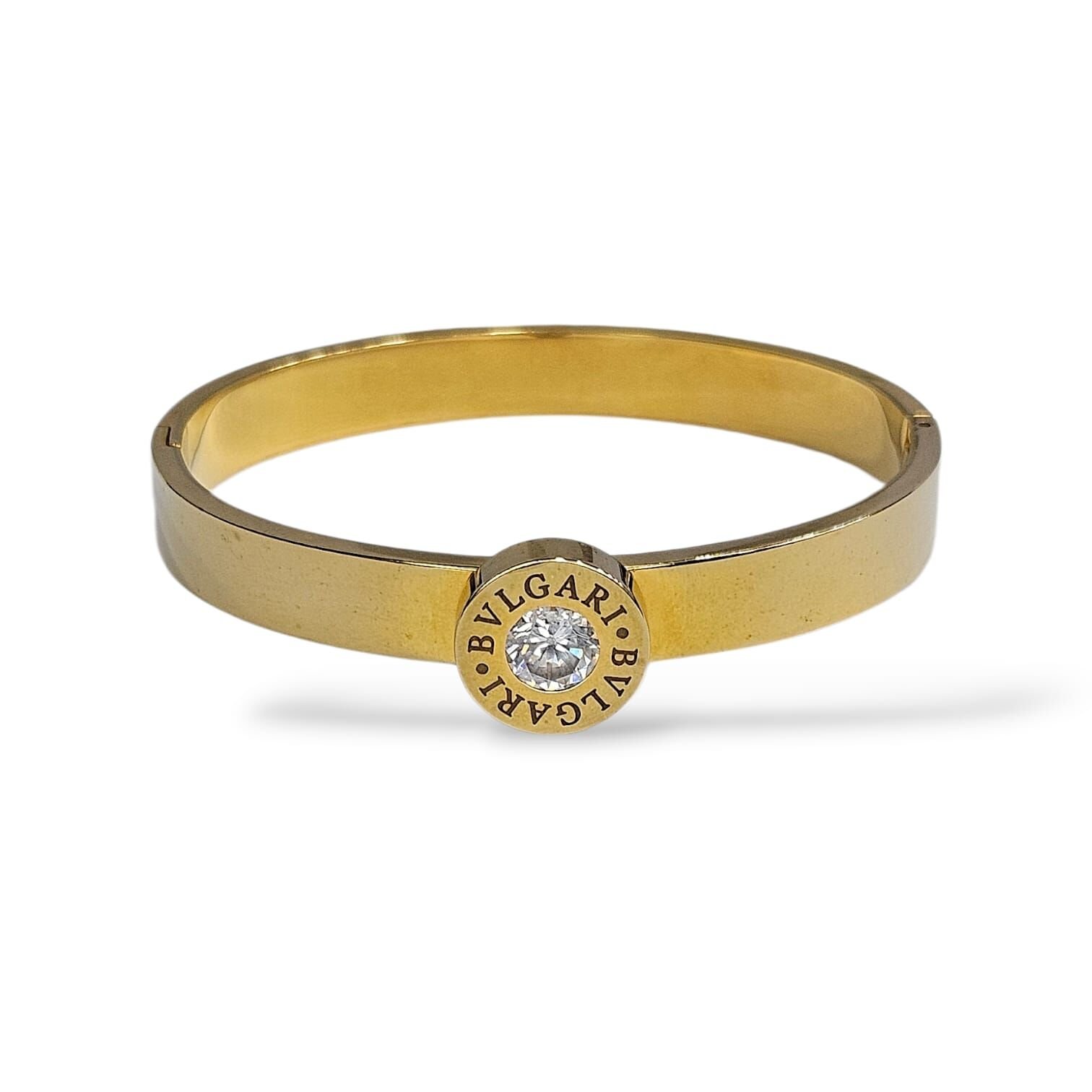 Altın Kaplama Kararmaz Çelik Kelepçe Bileklik