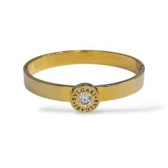 Altın Kaplama Kararmaz Çelik Kelepçe Bileklik