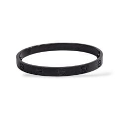 Siyah Çelik Kelepçe Bileklik