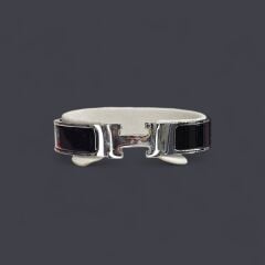 Gümüş Renk Siyah Geçiş Kararmaz Çelik Kelepçe Bileklik