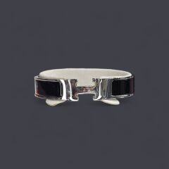 Gümüş Renk Siyah Geçiş Kararmaz Çelik Kelepçe Bileklik