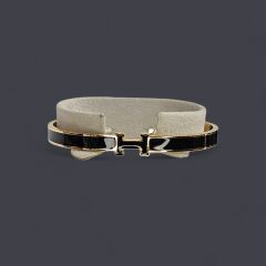 Gümüş-Rose-Altın Kaplama Siyah Renk Kararmaz Çelik Kelepçe Bileklik