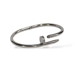 Gümüş Renk Çivi Model Kararmaz Çelik Kelepçe Bileklik
