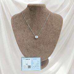 Sertifikalı Gerçek Mozanit Taşlı Gümüş Kolye