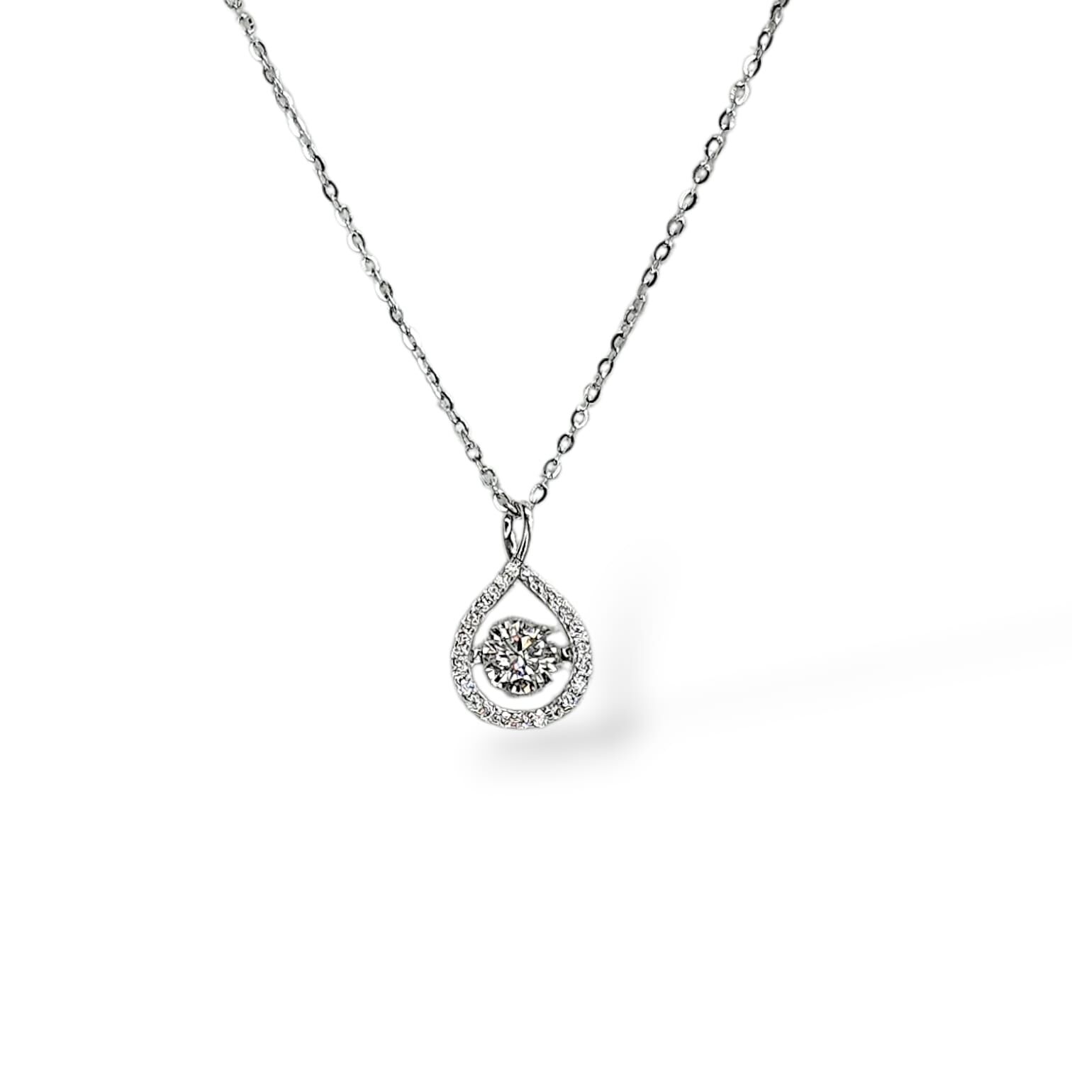 Sertifikalı Gerçek Mozanit Taşlı Gümüş Kolye