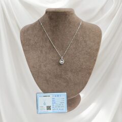 Sertifikalı Gerçek Mozanit Taşlı Gümüş Kolye