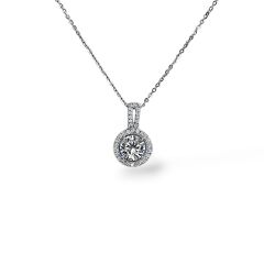 Sertifikalı Gerçek Mozanit Taşlı Gümüş Kolye