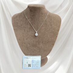 Sertifikalı Gerçek Mozanit Taşlı Gümüş Kolye