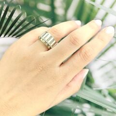 Tasarım Taşlı Gümüş Yüzük