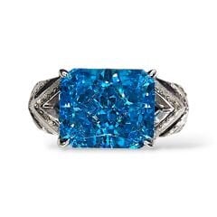 Aquamarin Taşlı Gümüş Yüzük