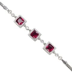 Kare Form Taşlı Yakut Bileklik