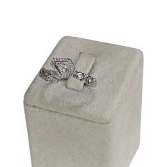 Yılan Model Taşlı Ayarlanabilir Gümüş Yüzük