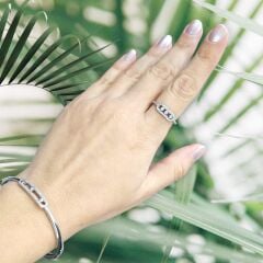 Mess Model Taşlı Gümüş Yüzük - 20 no