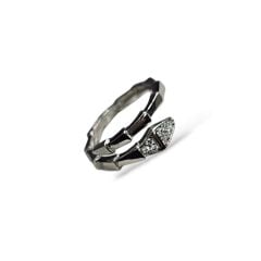 Yılan Model Ayarlanabilir Gümüş Yüzük