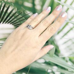 Yılan Model Ayarlanabilir Gümüş Yüzük