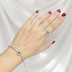 Taşlı Gümüş Bileklik