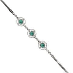 Taşlı Gümüş Bileklik