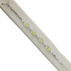 Peridot Taşlı Gümüş Bileklik
