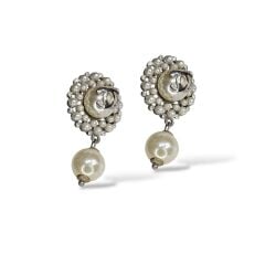 Trend Model İncili Kararmaz Çelik Sallantılı Küpe