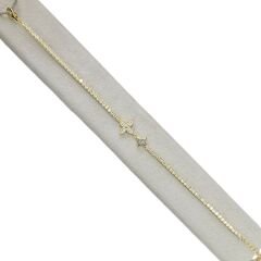 Yıldız model Taşlı Gold Bileklik