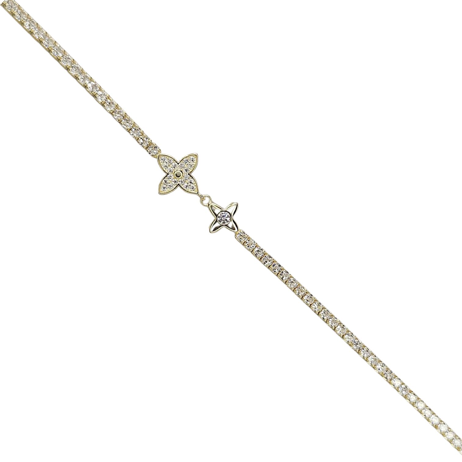 Yıldız model Taşlı Gold Bileklik