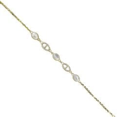 Sedefli ve Taşlı Gold Bileklik