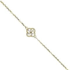 Yonca Model Tekli Gold Bileklik