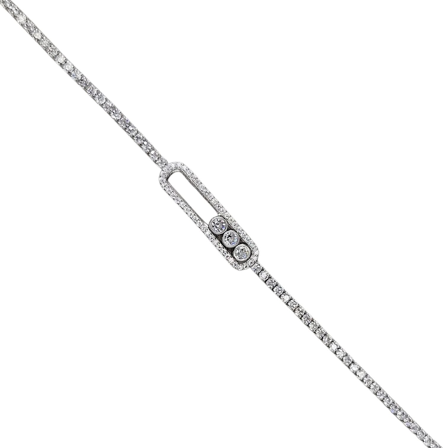 Mess Model Oynar Taşlı Gümüş Bileklik