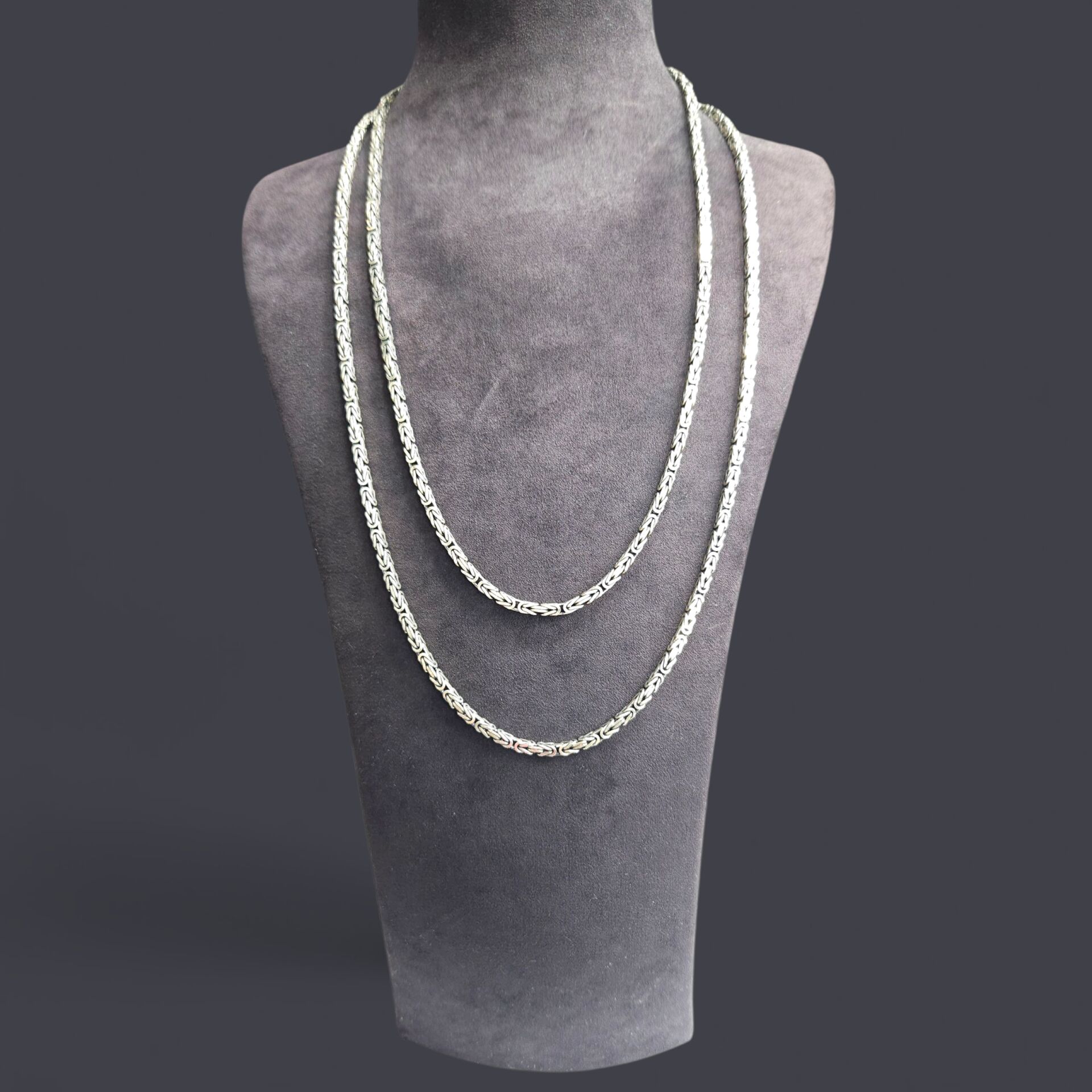 3 mm 60 cm Köşeli Kral Kolye