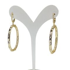 Kadın Altın Kaplama Gümüş Halka Abiye Küpe