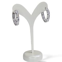 Kadın Gümüş Pırlanta İşçiliğinde Işıltılı Abiye Küpe