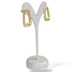 Kadın 14K Altın Kaplama Gümüş Küpe Mat Gold