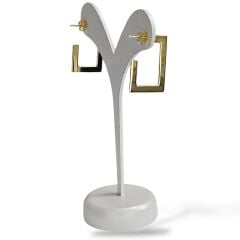 Kadın 14K Altın Kaplama Gümüş Şık Küpe