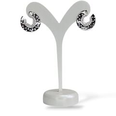 Kadın Gümüş Pırlanta İşçiliğinde Işıltılı Abiye Küpe