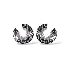 Kadın Gümüş Pırlanta İşçiliğinde Işıltılı Abiye Küpe