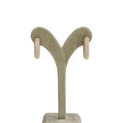 Kadın Rose Kaplama Gümüş Taşlı Şık Küpe