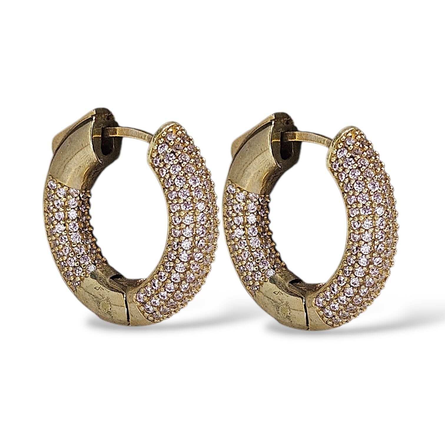 Kadın Rose Kaplama Gümüş Taşlı Şık Küpe