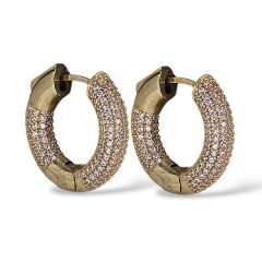 Kadın Rose Kaplama Gümüş Taşlı Şık Küpe