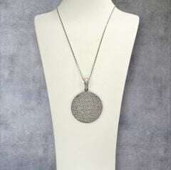 Ayetel Kürsi Yazılı Gümüş Kolye