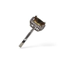 Baget Form Zultanite Taşlı Gümüş Yüzük