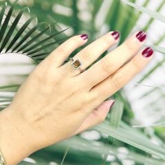 Baget Form Zultanite Taşlı Gümüş Yüzük