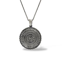 Esmaül Hüsna Besleme Yazılı Gümüş Kolye