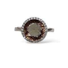 Yuvarlak Form Zultanite Taşlı Gümüş Yüzük