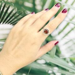 Yuvarlak Form Zultanite Taşlı Gümüş Yüzük