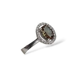 Oval Form Zultanite Taşlı Gümüş Yüzük