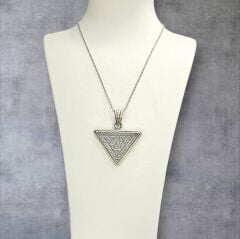 Allah Yazılı Oksitli Cevşen Kadın Erkek Gümüş Kolye