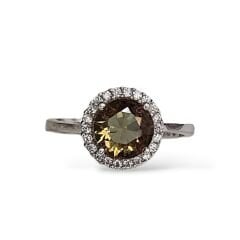 Yuvarlak Kesim Zultanite Taşlı Gümüş Yüzük