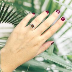 Yuvarlak Kesim Zultanite Taşlı Gümüş Yüzük