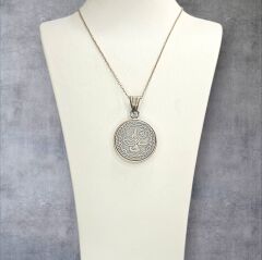 Eskitme Osmanlı Tuğrası Kadın Erkek Gümüş Kolye