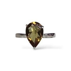 Damla Kesim Zultanite Taşlı Gümüş Yüzük